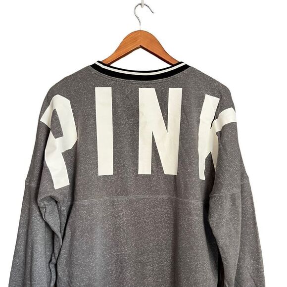 Victoria’s Secret pink grey crew neck sweater. Size xs - Picture 7 of 8